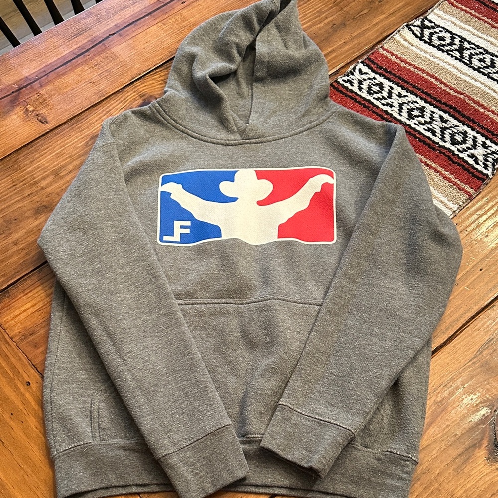 Gray Hoodie with Cowboy Logo